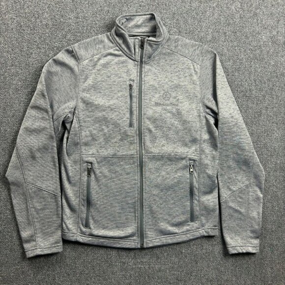 Mercedes Benz Jacket Adults Small Gray Full Zip Fleece Port Authority Mens - Picture 1 of 10
